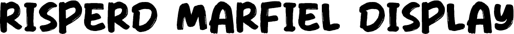 Risperd Marfiel Display шрифт
