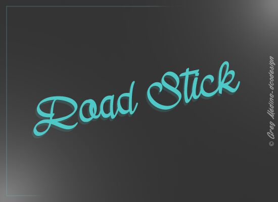 Road Stick Czcionka