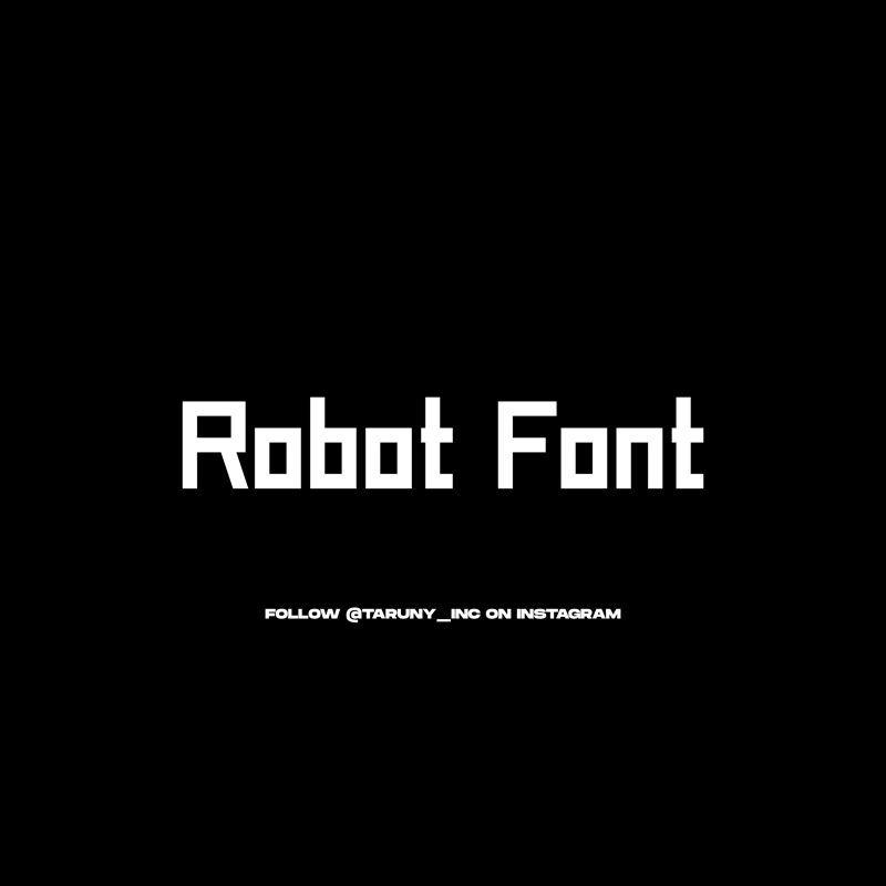 Robot_Font フォント