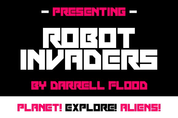 Robot Invaders 字体