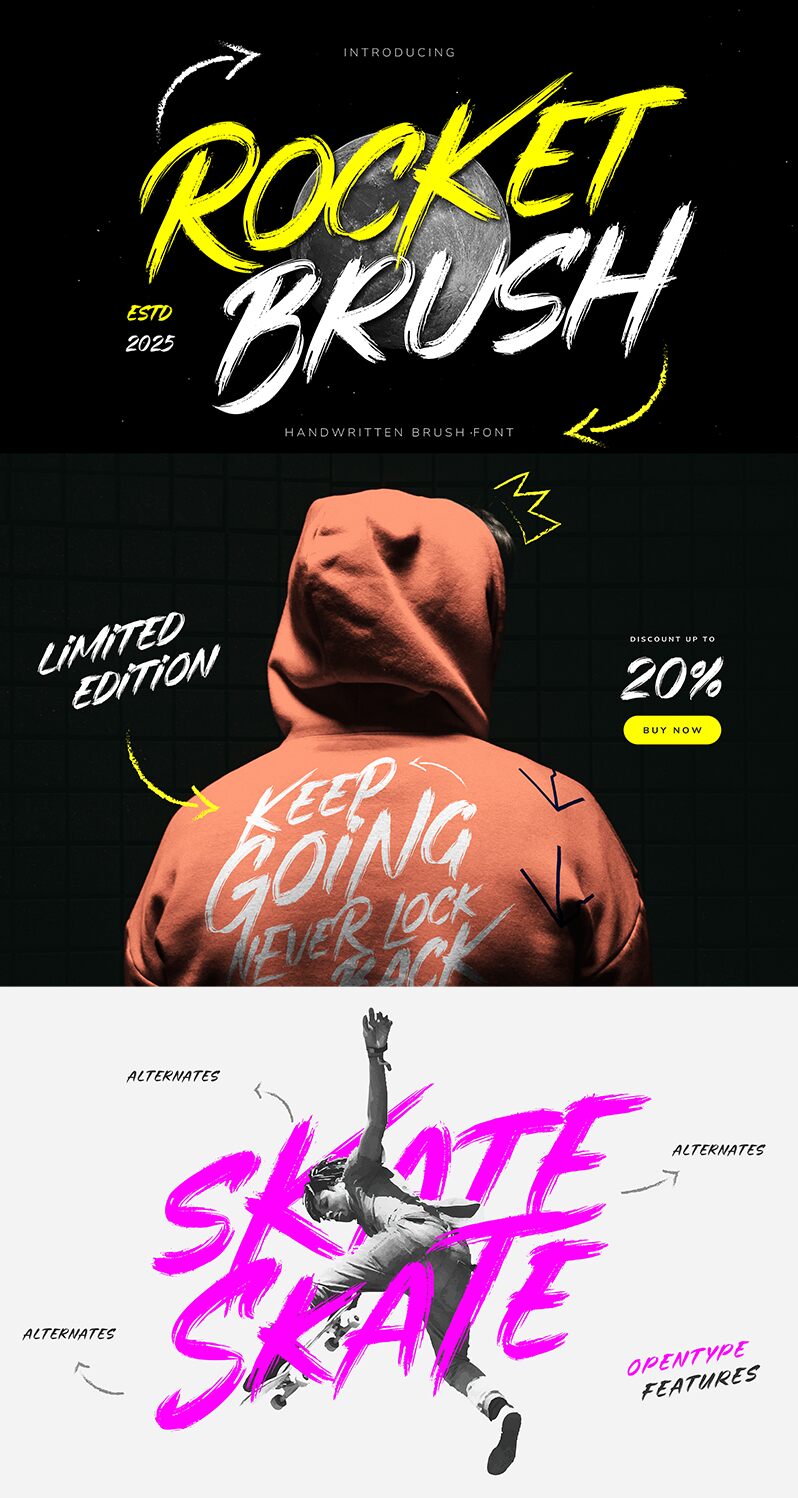 Rocket Brush الخط 