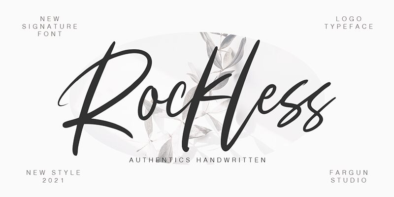 Rockless Schriftart