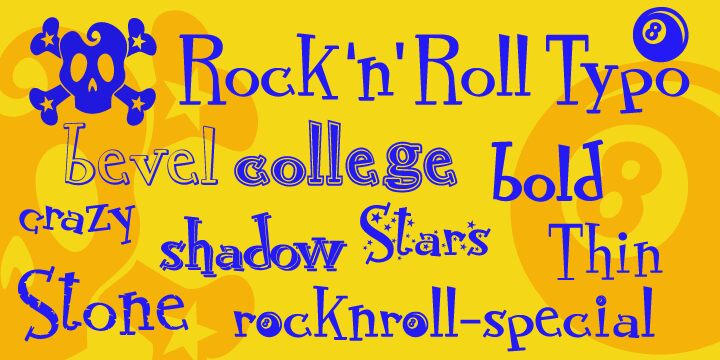RocknRoll Typo crazy Carattere