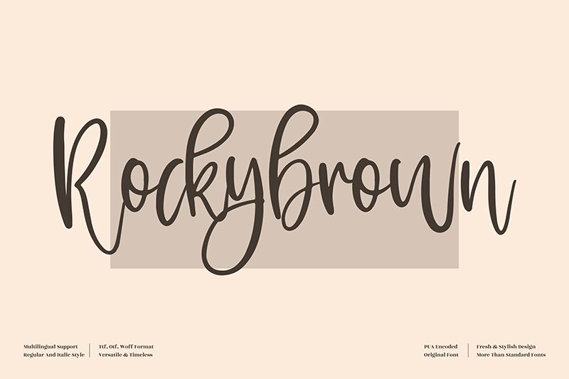 Rockybrown Schriftart