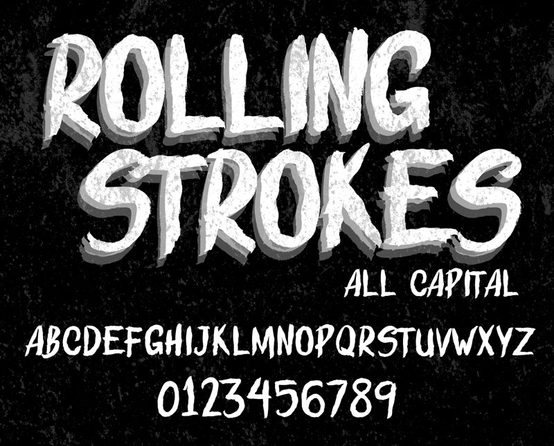 ROLLING STROKES Czcionka