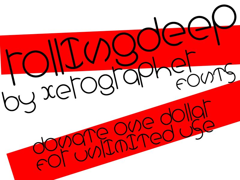 rollingdeep Druh písma