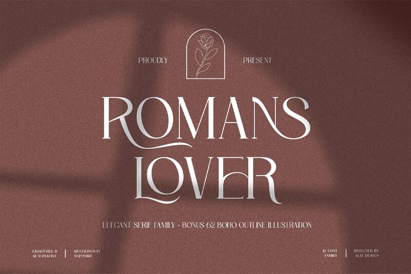 Roman lovers Czcionka