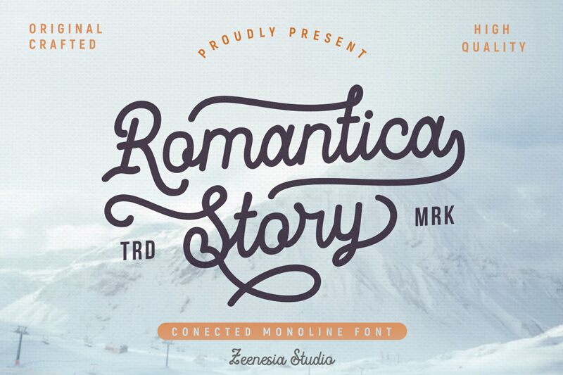 Romantica Story Czcionka