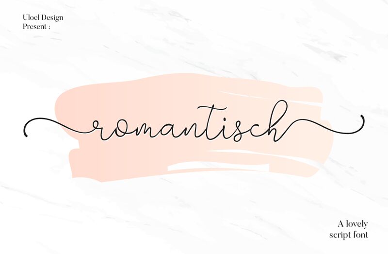 romantisch Schriftart
