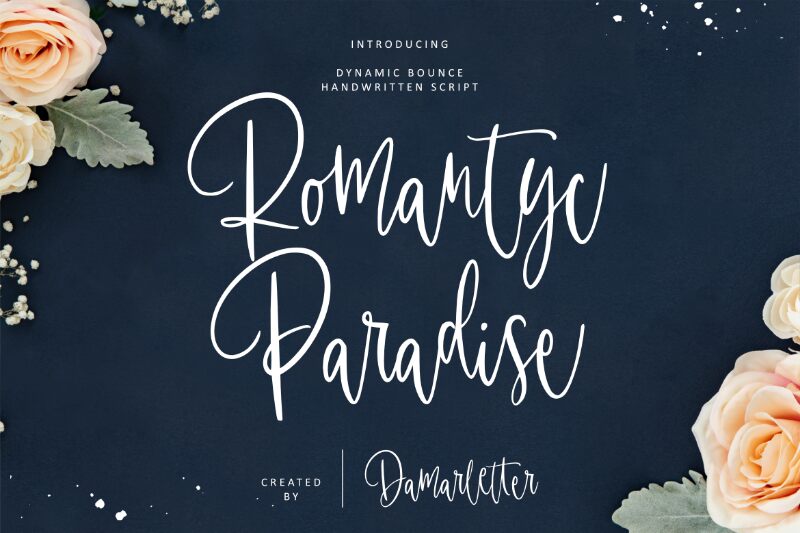 Romantyc Paradise Schriftart