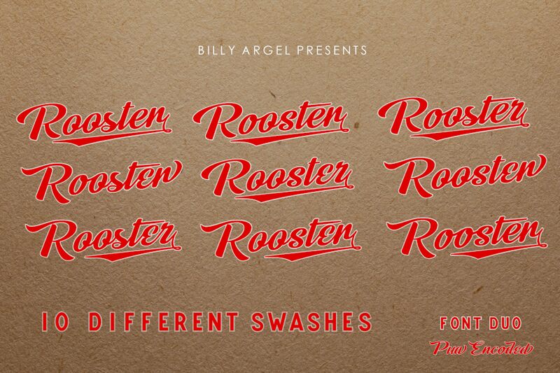 ROOSTER Schriftart