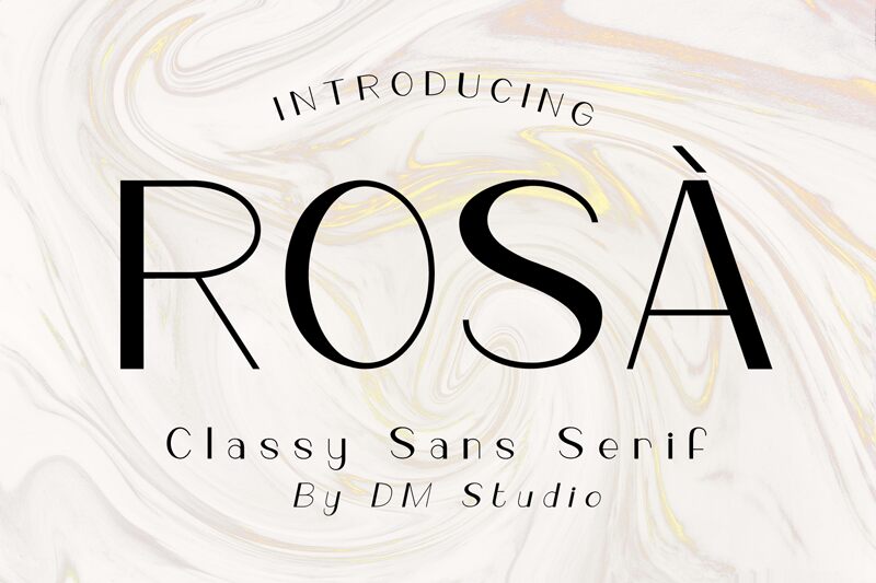 ROSÀ Schriftart