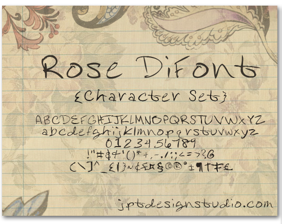 Rose DiFont Schriftart