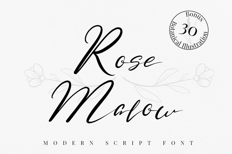Rose Malow Druh písma