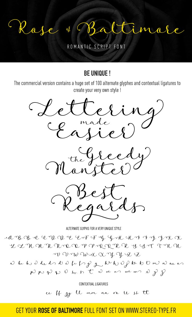 Rose Of Baltimore Carattere