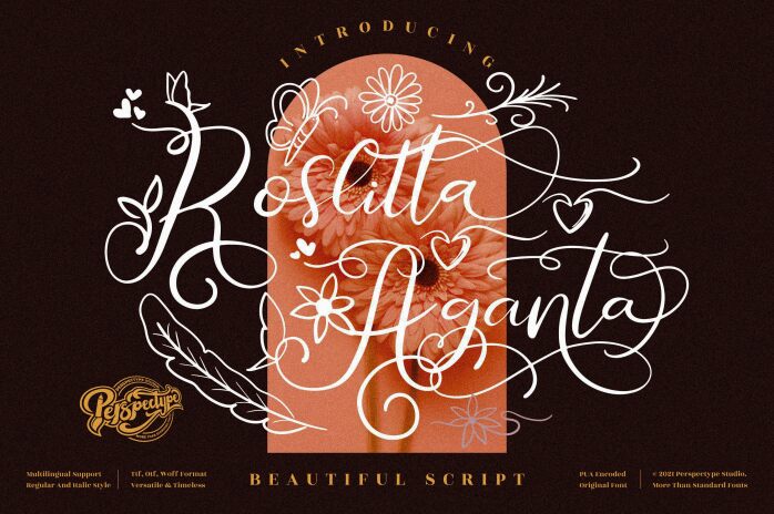 Roslitta Aganta Czcionka