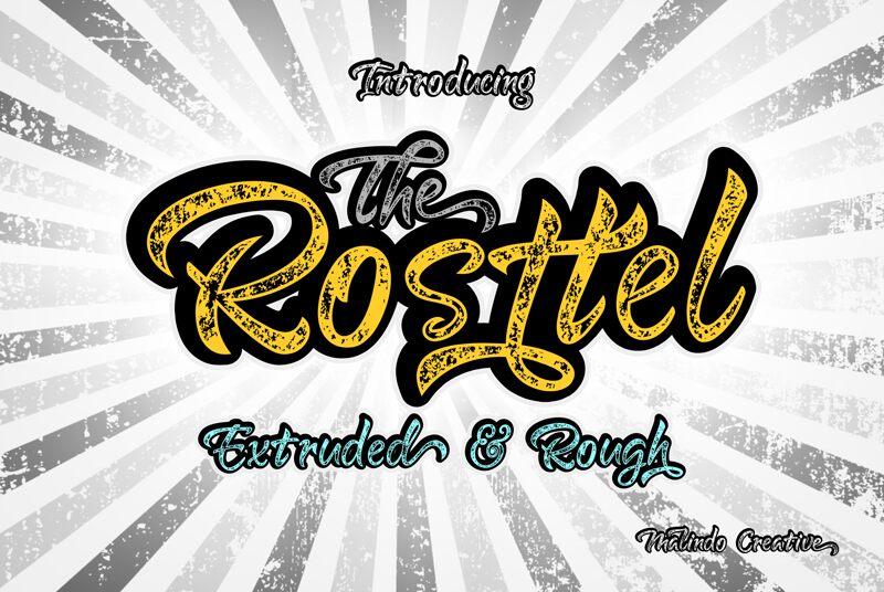 Rosttel Schriftart
