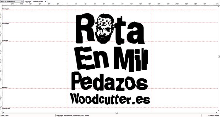 Rota en mil Pedazos Czcionka