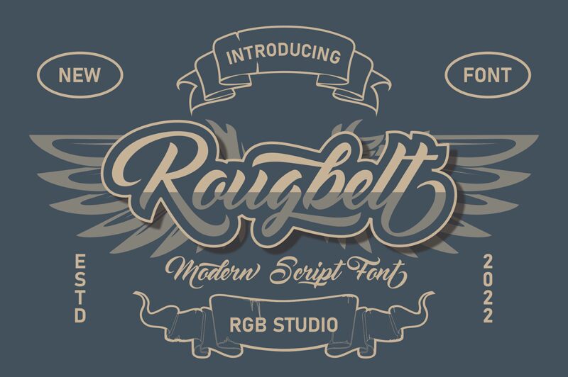 Rougbelt Schriftart