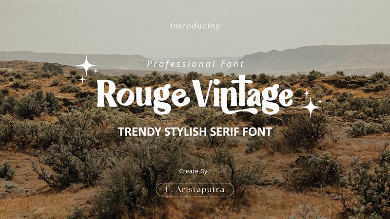 Rouge Vintage Schriftart