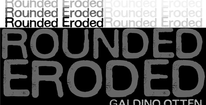 Rounded Eroded Schriftart