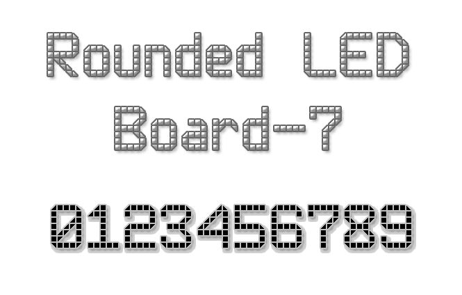 Rounded LED Board-7 Czcionka