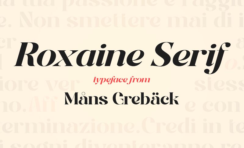 Roxaine Serif 字体
