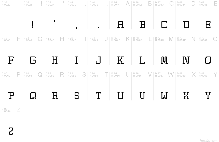 Latin de base - Table de caractères