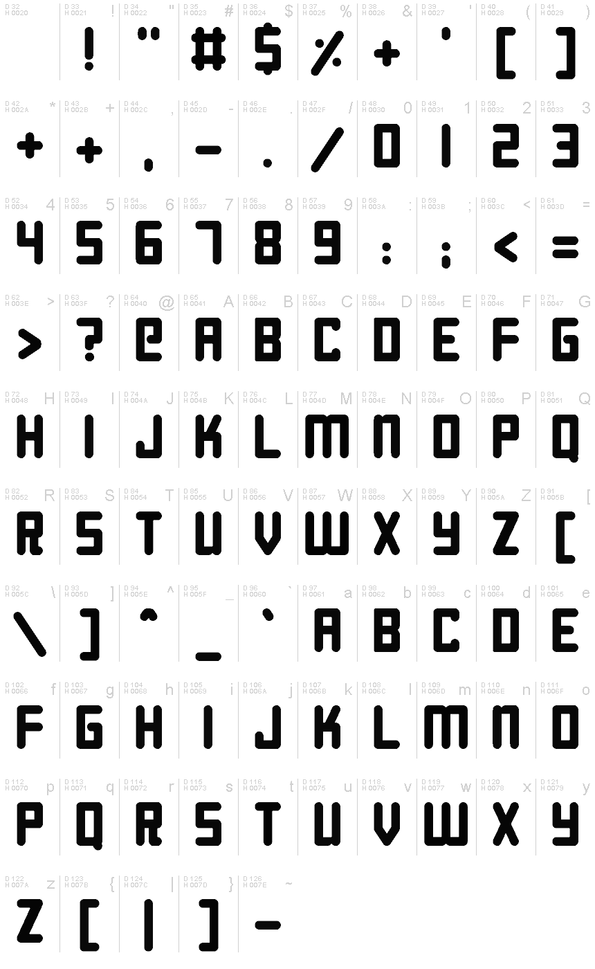 Roundish font