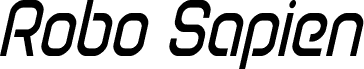 Aperçu de la police Robo Sapien Condensed Italic