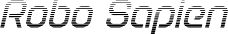 Aperçu de la police Robo Sapien Gradient Italic