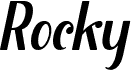 Rocky italic