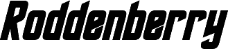 Roddenberry Bold Italic