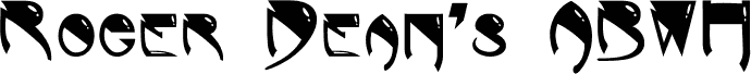 Preview of the Roger Dean's ABWH font