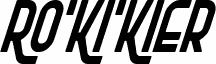 Ro'Ki'Kier Condensed Italic
