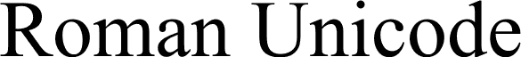 Roman Unicode Regular