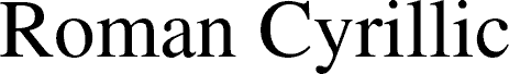 RomanCyrillic Std