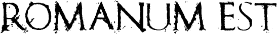 Preview of the Romanum Est font