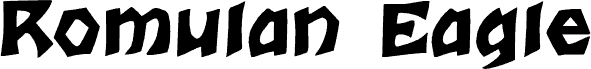 Preview of the RomulanEagle font