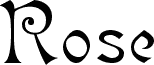 Podgląd czcionki Rose