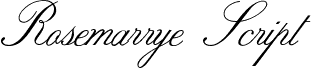 ROSEMARRYE SCRIPT PERSONAL USE Italic