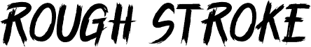 ROUGH-STROKE carattere