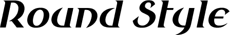 Round Style Bold Oblique