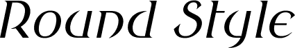 Round Style Book Oblique