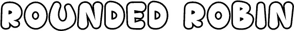 Rounded Robin Outline Outline Schriftart