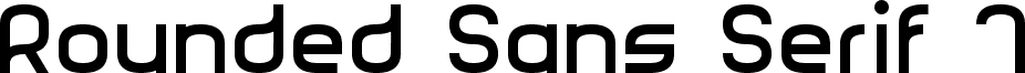 Rounded Sans Serif 7