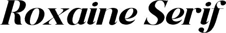 Roxaine Serif PERSONAL USE Italic fonte