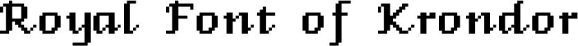 Ukážka písma Royal Font of Krondor Regular