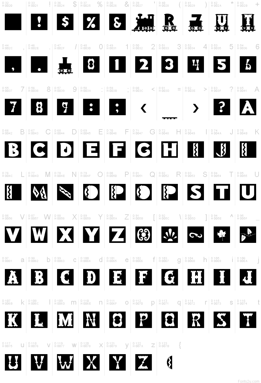 Basic Latin - charmap