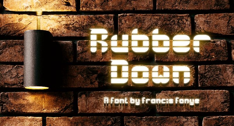 Rubber Down Font